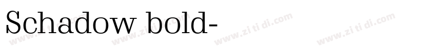 Schadow bold字体转换